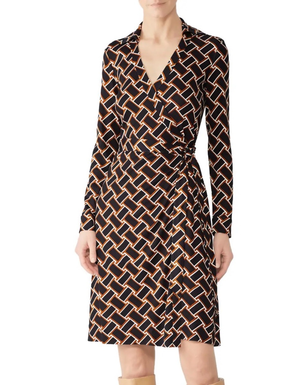 Diane Von Furstenberg Jeanne Silk Jersey Wrap Dress